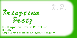 krisztina pretz business card